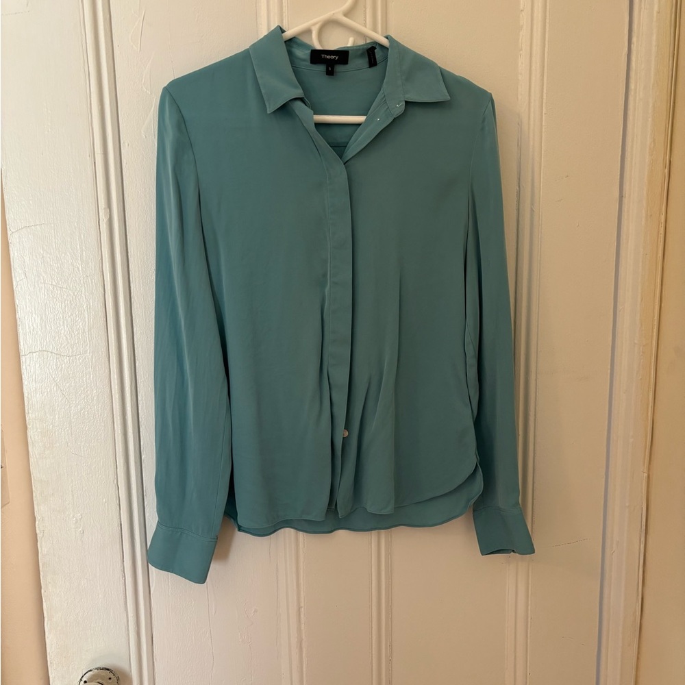Theory Women's Blue Blouse